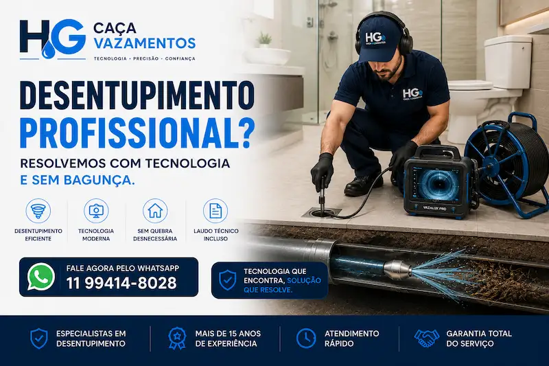 HG Litoral serviço de desentupimento